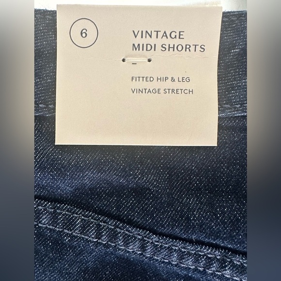 🆕 Universal Thread Shorts Womens 6/28R Blue Vintage Midi Cut-Off Stretch Denim - Picture 6 of 8